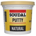 Mastic vitrier - mastic non - élastique a base d'huile de lin - soudal - 5 kg naturel Mastic vitrier - mastic non - élastique a base d'huile de lin - soudal - 5 kg naturel
