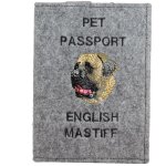 Mastiff anglais, mastiff - protge passeport pour chien, protge document, cadeau voyage art - dog