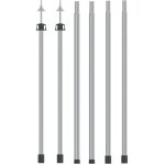 Mts de bche tlescopiques 102 - 260 cm 2 pcs aluminium vidaxl