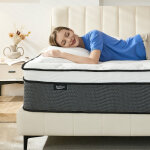 Matelas 180 x 200 cm - matras � ressort h3 hauteur 31 cm - matras � ressort orthop�dique de poche � 7 ...