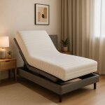 Matelas 20 cm pour sommier electrique ou m�canique soutien tr�s ferme 90x200 contact mousse a m�moire ...