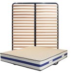 Matelas 200x200 + sommier dmont + pieds + oreiller mmoire + protge matelas offerts - mousse poli ...