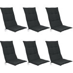 Matelas coussin pour chaise fauteuil de jardin terrasse set de 6 base hl 120x50x6cm graphite - beautissu ... Matelas coussin pour chaise fauteuil de jardin terrasse set de 6 base hl 120x50x6cm graphite - beautissu ...