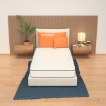 Miasuite - matelas 90x190 � mousse � m�moire de forme, hauteur 15 cm simple