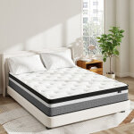 Matelas hybride 90x200cm, �paisseur 31cm, ressorts ensach�s, matelas mousse � m�moire de forme, soutien ...