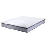Matelas  ressorts ensachs rectangulaire blanc et gris avec mousse duret ferme 140 x 200 cm beliani ...