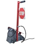 Matis�re - cale roue acier �lectrique - avec fil et panneau stop - stabilit� de chargement - 93. 951. ...