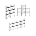 Matis�re - echafaudage fixe de fa�ade 3 en 1 - structure + planchers + plinthes - version garde - corps ...