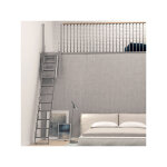 Matis�re - echelle de meunier accord�on pour mezzanine grise avec main courante � droite - palco / a ...
