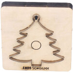 Matrice de d�coupe du cuir, arbre de no�l en acier alli� et bois de bouleau, poin�on, outil de moule ...