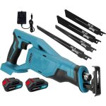Mawiron - puissante scie alternative � vitesse variable sans fil , batterie 2x3000mah et chargeur , bouton ...