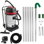 Maxblast aspirateur industriel 80 l 3000w moteur triple sec & humide perche goutti�res 1, 2 � 7, 2 m ...