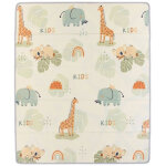 Maxi tapis d'�veil r�versible tineo 150 x 180 cm - motifs animaux et circuit voiture