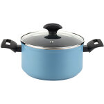 Maxima casserole induction 20cm aluminium forg�, antiadh�sif sans pfoa, couvercle verre rouge - fagor ...