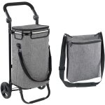 Maximex - chariot de courses sur roulettes avec sac isotherme, 38 l