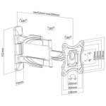 Mb geroa - support orientable tv mbg h 2342 - 3 a - noir