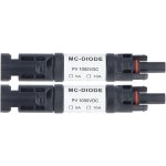 [jamais utilis�] mc?d lot de 2 pi�ces de connecteur pv solaire 1000 v diode anti - retour int�gr�e ip68 ...