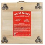 Mecabois jeu de palet complet - 12 plates a lancer et planche en bois jeu breton