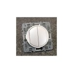 Mcanisme va - et - vient + bouton poussoir inverseur avec support + enjoliveur gris titane sans plaque ...