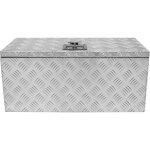 Caisse � outils de transport en aluminium 70l, damier m�tal r�sistant, fond & joints doubl�s renforc�s ...