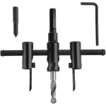 Mèche ajustable extensible 30 - 120mm, cercle réglable cutter scie kit, foret pour cloison sèche en bois ... Mèche ajustable extensible 30 - 120mm, cercle réglable cutter scie kit, foret pour cloison sèche en bois ...