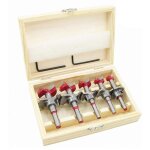 M�ches bois, coffret de 5 (�15 - 35 mm) fraise bois fa�onner jeu de forets � positionnement ajustable, ...