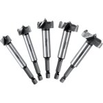 M�ches bois coffret de 5 fraise bois fa�onner � poign�e hexagonale positionnement ajustable scie cloche ...