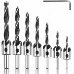 M�che � bois pour perceuse, foret bois avec fraise, fraise bois conique en hss acier forets � bois � ...