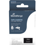 Mediarange cassette � ruban en plastique pour brother tz - 355 / tze - 355, adh�sif permanent, 24 mm, ...
