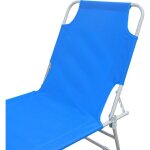 2309 transat pliant avec dossier r�glable pour plage ou jardin couleur: bleu