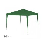 Mediawave store - gr - dl - g7006 - tonnelle de jardin avec cadre acier - 3x3m couleur: vert