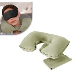 Oreiller de voyage - ergonomique gonflable couleur: beige