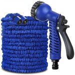 Mediawave store - tuyau d'arrosage extensible 15m avec pistolet 7 jets et raccord universel