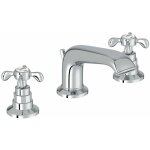 Mlangeur 3 trous pour lavabo cleo poignes  croisillon - chrome - jacob delafon