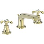 Jacob delafon - mlangeur 3 trous lavabo clo poignes  croisillon - or beige