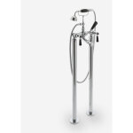 Hudson reed - m�langeur bain douche �lot r�tro ? chrom� & noir ? commandes leviers - elizabeth
