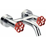 Paini france - mélangeur bain / douche nu induss - chrome avec manette rouge Paini france - mélangeur bain / douche nu induss - chrome avec manette rouge