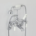 Hudson reed - mélangeur bain douche mural rétro ? chromé & blanc ? commandes leviers - elizabeth Hudson reed - mélangeur bain douche mural rétro ? chromé & blanc ? commandes leviers - elizabeth