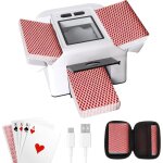 M�langeur de cartes automatique �lectriqu 2 pont avec bo�tier, rechargeable 2000mah card shuffle, shuffluxe ...