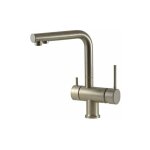 Mlangeur d'vier de cuisine  eau purifie  3 voies en acier bross gattoni 0195 / pcns acier inoxydable ...