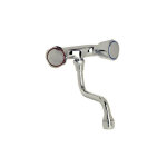 Melangeur d'evier mural chrome - entraxe special