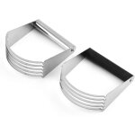 M�langeur � p�tisserie en acier inoxydable, 2 pi�ces, coupe - p�te manuel avec 5 lames, m�langeur � p�te ...