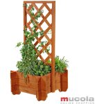 Melko - arche de rose / piedestal avec 2 jardinires 50 cm x 50 cm x 100 cm (l x l x h)