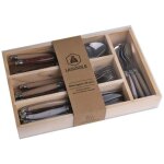 Mnagre 24 pices laguiole assortiment marron