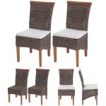 Mendler - 2x chaise de salle à manger savona, fauteuil, rotin - avec coussin Mendler - 2x chaise de salle à manger savona, fauteuil, rotin - avec coussin