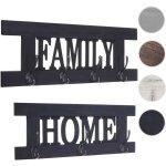 Mendler - 2x garderobe murale hwc - c60 home + family, planche vestiaire, style shabby chic, vintage ...