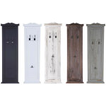 Mendler - 2x patre, portemanteau, vestiaire ouvert, 28x3, 5x109cm, shabby, vintage, blanc