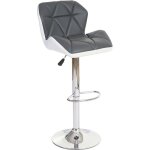Mendler - 2x tabouret de bar hamilton, chaise de comptoir, bois, similicuir, rotatif - gris
