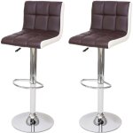 Mendler - 2x tabouret de bar hwc - g87, chaise bar / comptoir, réglable en hauteur - similicuir marron ... Mendler - 2x tabouret de bar hwc - g87, chaise bar / comptoir, réglable en hauteur - similicuir marron ...