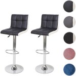 2x tabouret de bar hwc - g87, chaise bar / comptoir, rglable en hauteur - velours ptrole, pied noir ...